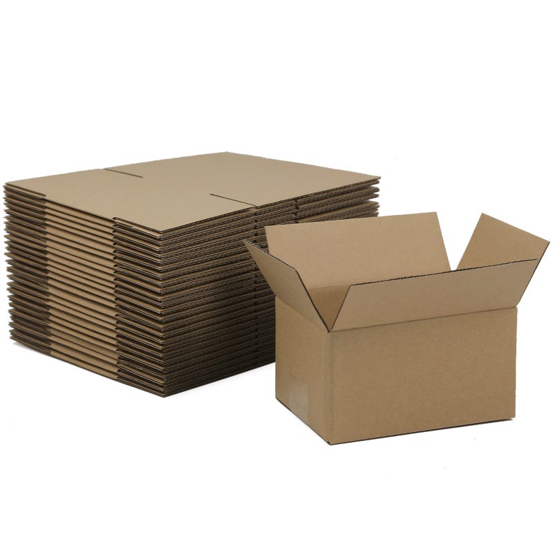 Sodissa 7x5x4 Inches Shipping Boxes  Brown Corrugated Cardboard Boxes for Small Bussiness  25 Pack - Image 1